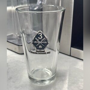 USMC United States Marine Corps 3rd Battalion Parris Island Glass